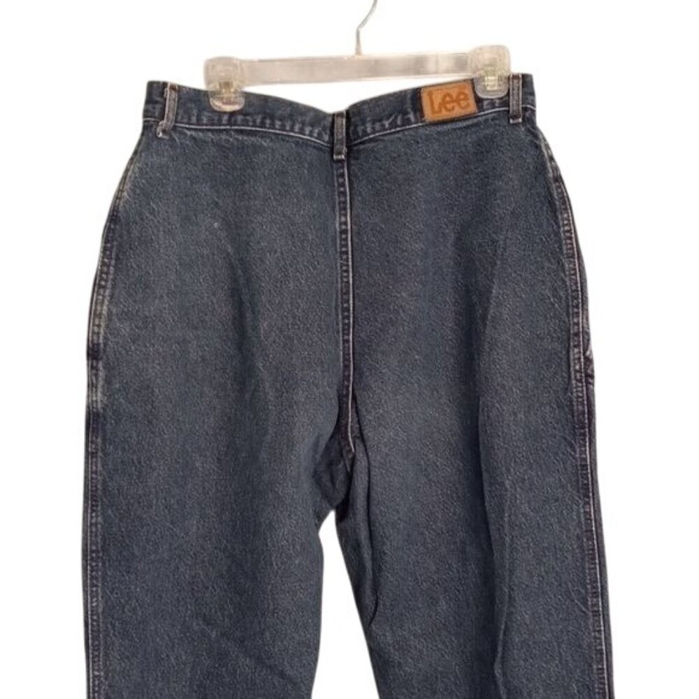Lee Size 18 Med Jeans Womens High Waist Pleated Denim Blue Mom Vintage early 90s - Picture 7 of 9